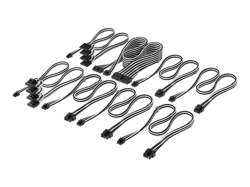 Corsair Type 4 DC Cable Pro Kit - individuelt sleevede kabler, sort/hvid
