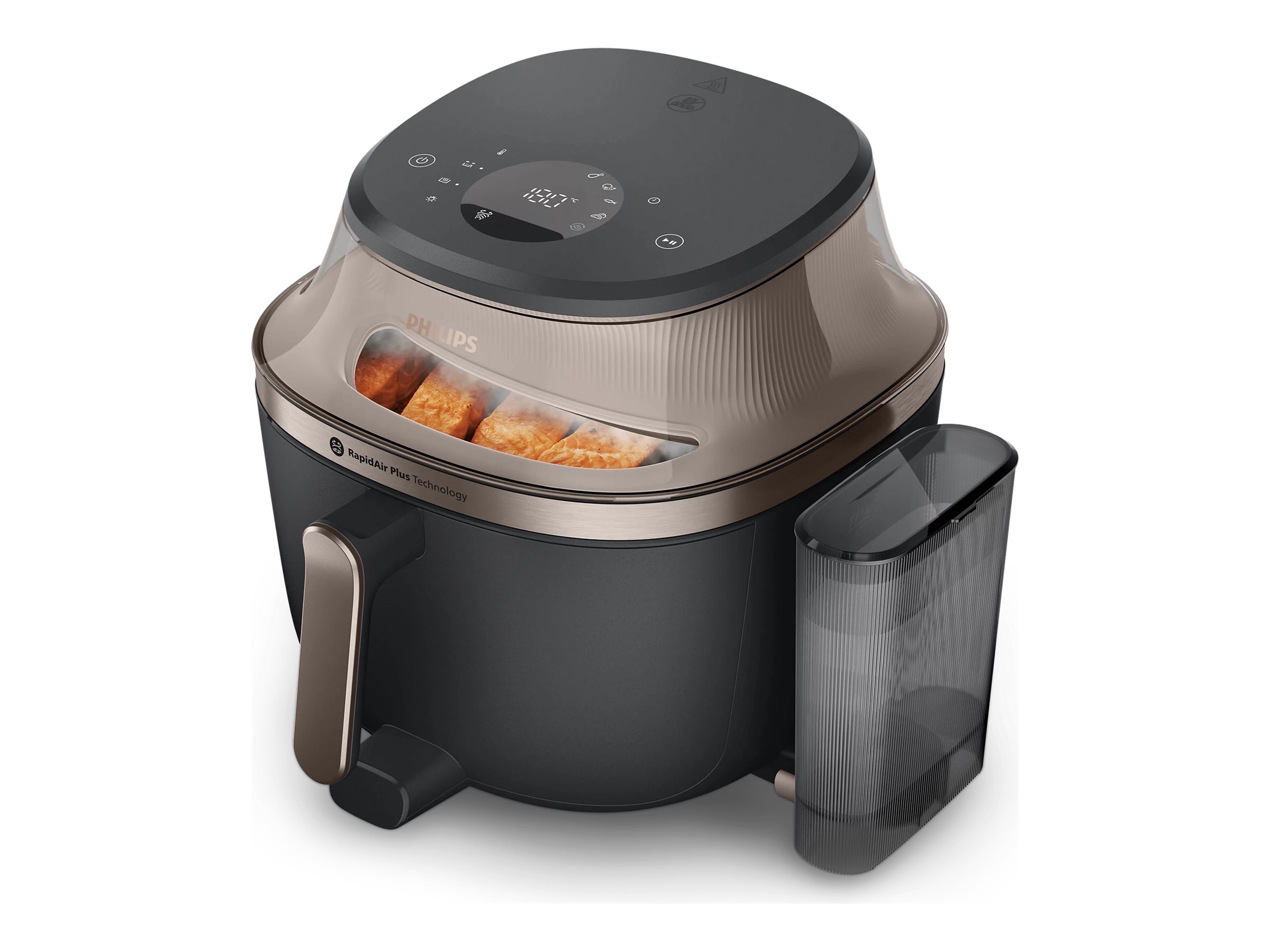 Philips 5000 series Airfryer med damp 7,2 L, Varmluftsteger, 7,2 L, Rapid Air, 40 °C, 200 °C, 1440 min.