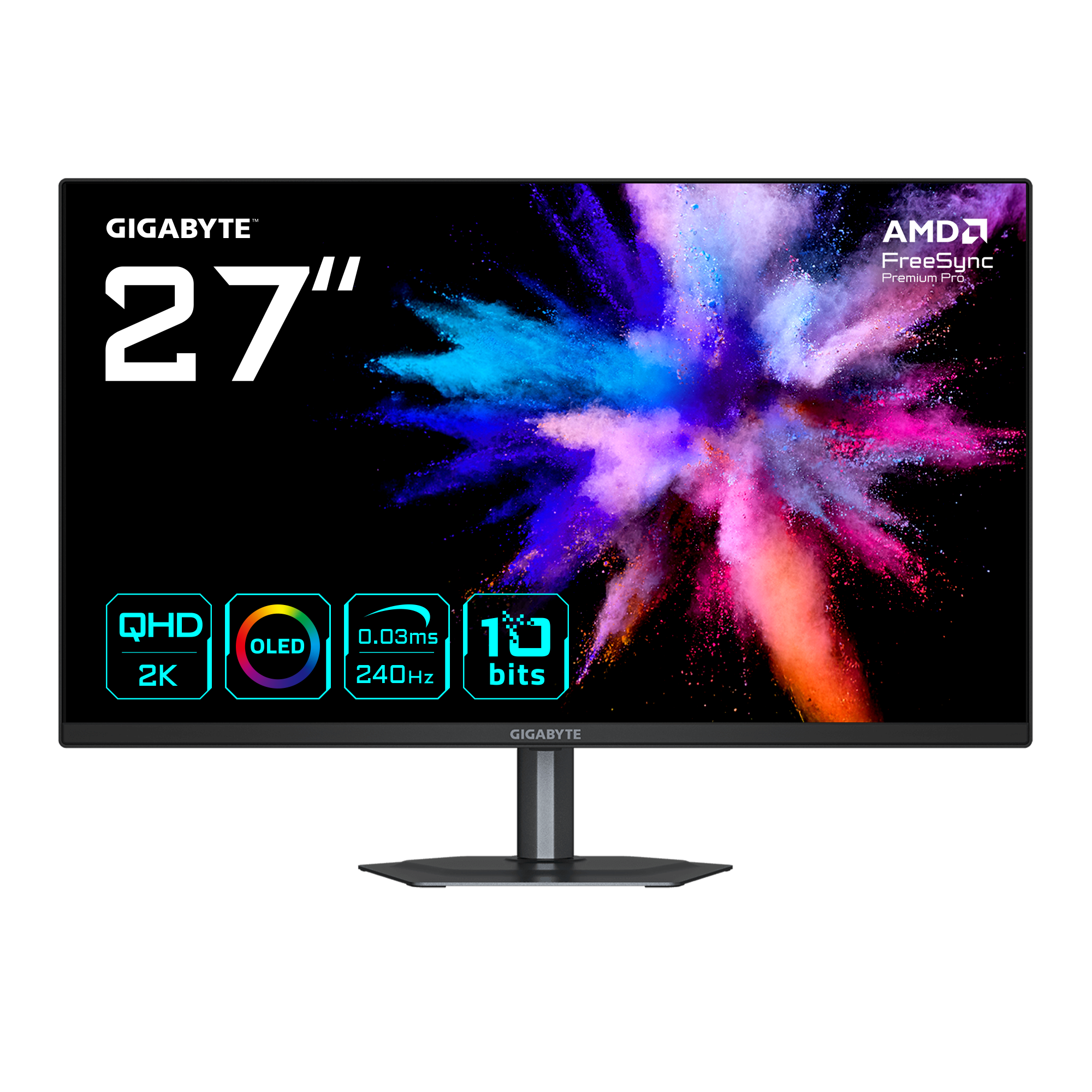 GIGABYTE GO27Q24 27" OLED 2560 x 1440 (2K) HDMI DisplayPort 240 Hz