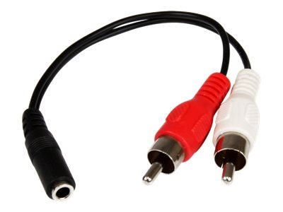 StarTech.com 6in RCA to 3.5mm Female Cable - Audio to RCA Cable - 3.5mm Female to 2x RCA Male - Aux to RCA - Stereo Audio Cable (MUFMRCA) Audiokabel