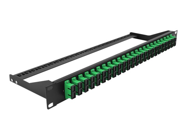 Delock - Patch-panel - stativmonterbar - SC Duplex SM X 24 - sort, grøn - 1U - 19