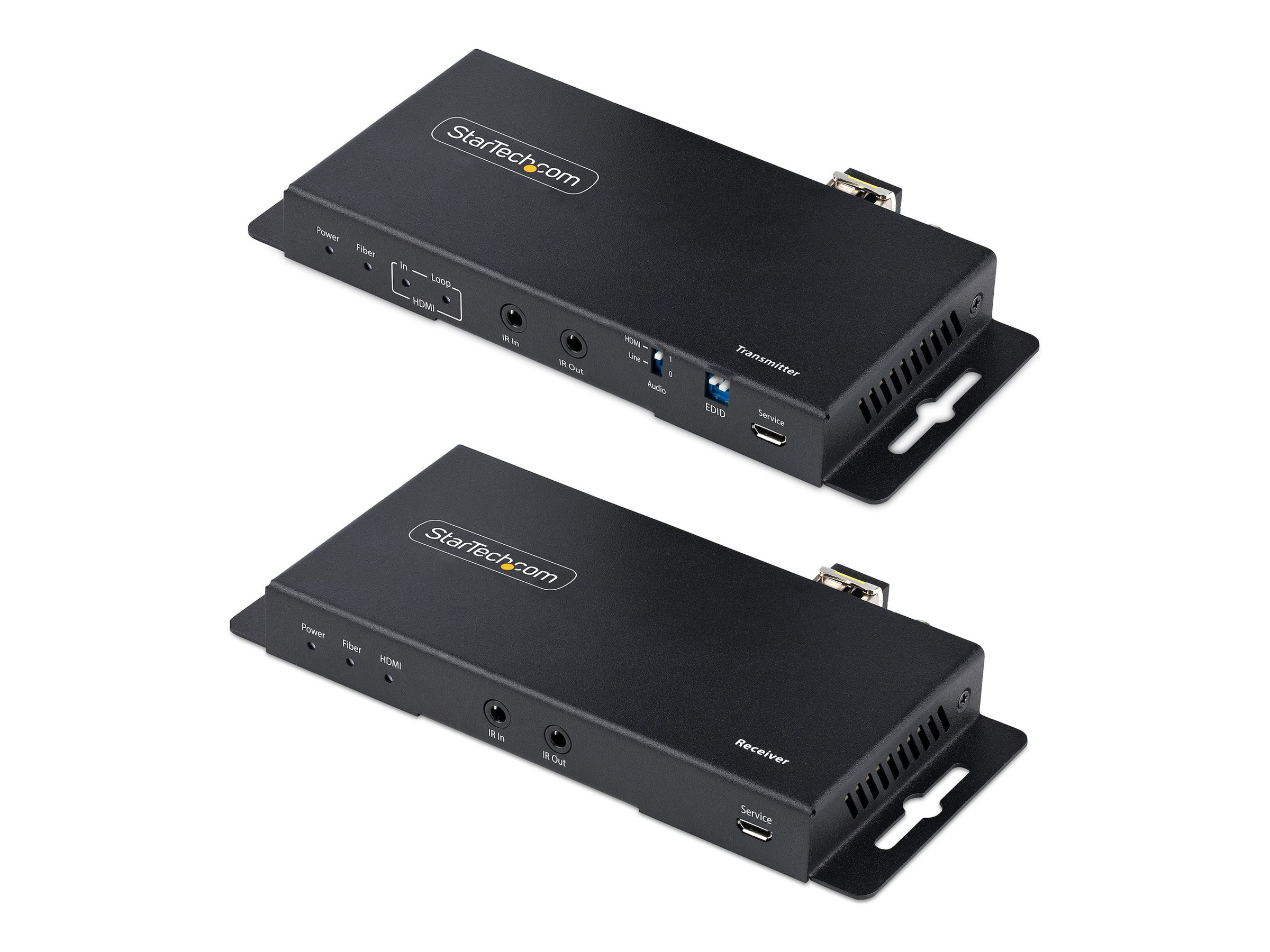 Startech 4K HDMI over Fiber Extender Kit, 4K 60Hz up to 3300ft/1km (Single Mode) or 1000ft/300m (Multimode) LC Fiber Optic, HDR/HDCP, Audio/RS232/IR Extender, HDMI Video Extender - Transmitter and Receiver Kit (ST121HD20FXA2) - Video/audio/infrarød/netværks forlænger - HDMI - over fiberoptik - fiberoptik - op til 1 km