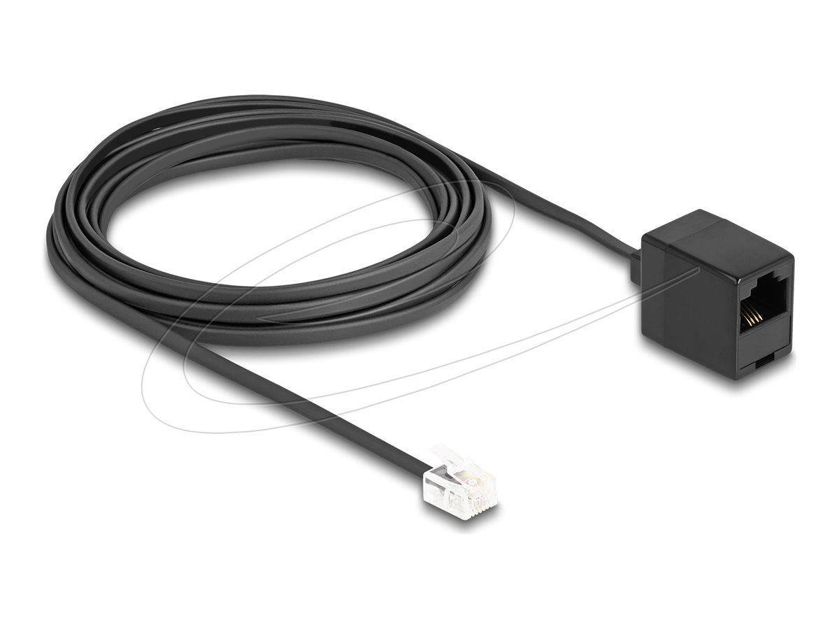 DeLOCK Telefonkabel 5m Sort