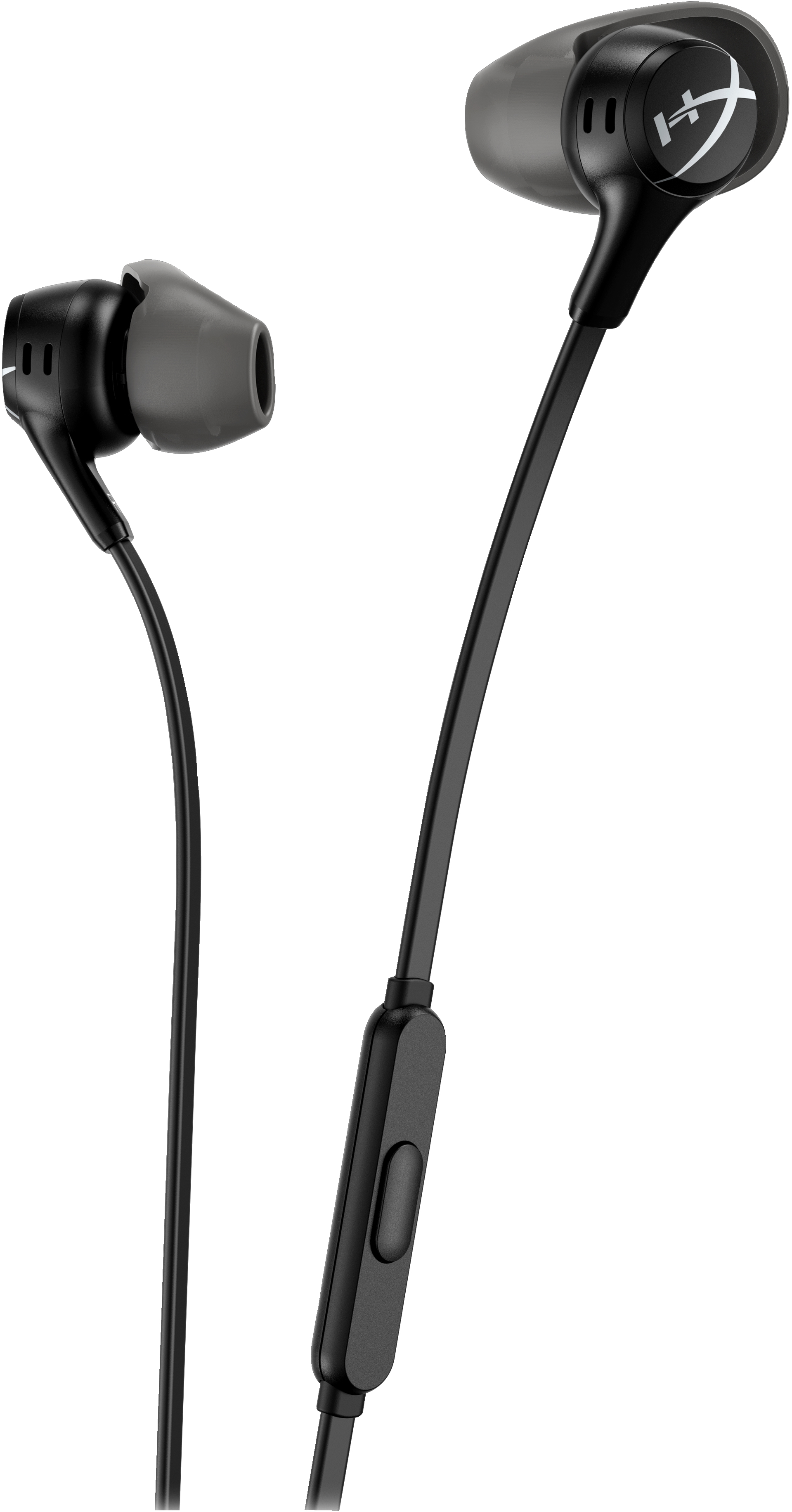 HyperX Cloud Earbuds II - Øreproptelefoner med mik. - i øret - kablet - 3,5 mm jackstik - sort
