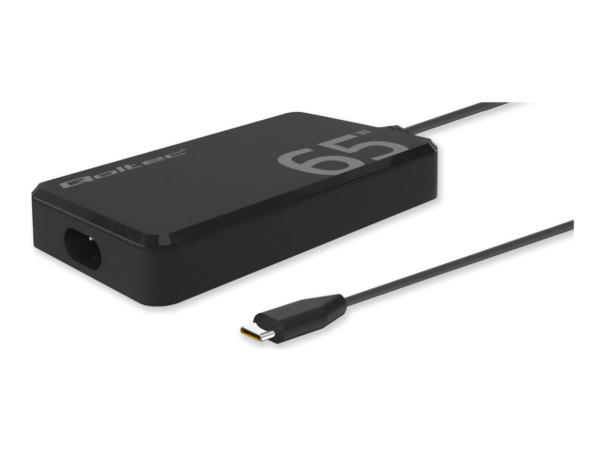Qoltec Strømadapter - AC / USB-C 65Watt