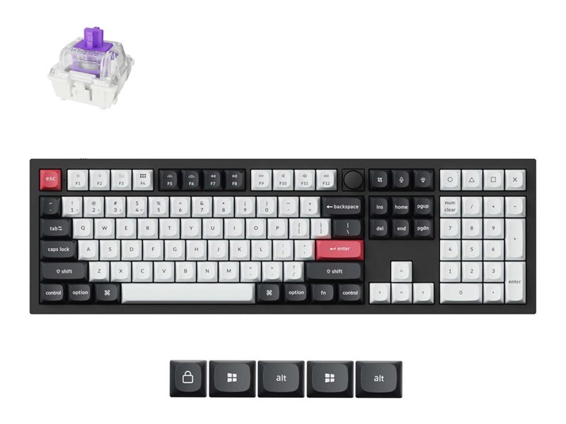 Keychron Q6 HE Tastatur Magnetisk Sydvendt RGB LED Trådløs Kablet