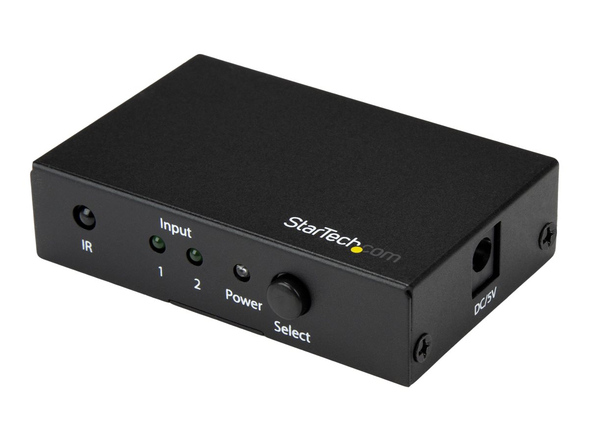 StarTech.com 2 Port HDMI - 4K 60Hz - Supports HDCP - IR - HDMI Selector - HDMI Multiport Video er - HDMI er (VS221HD20) Video-/audioswitch HDMI