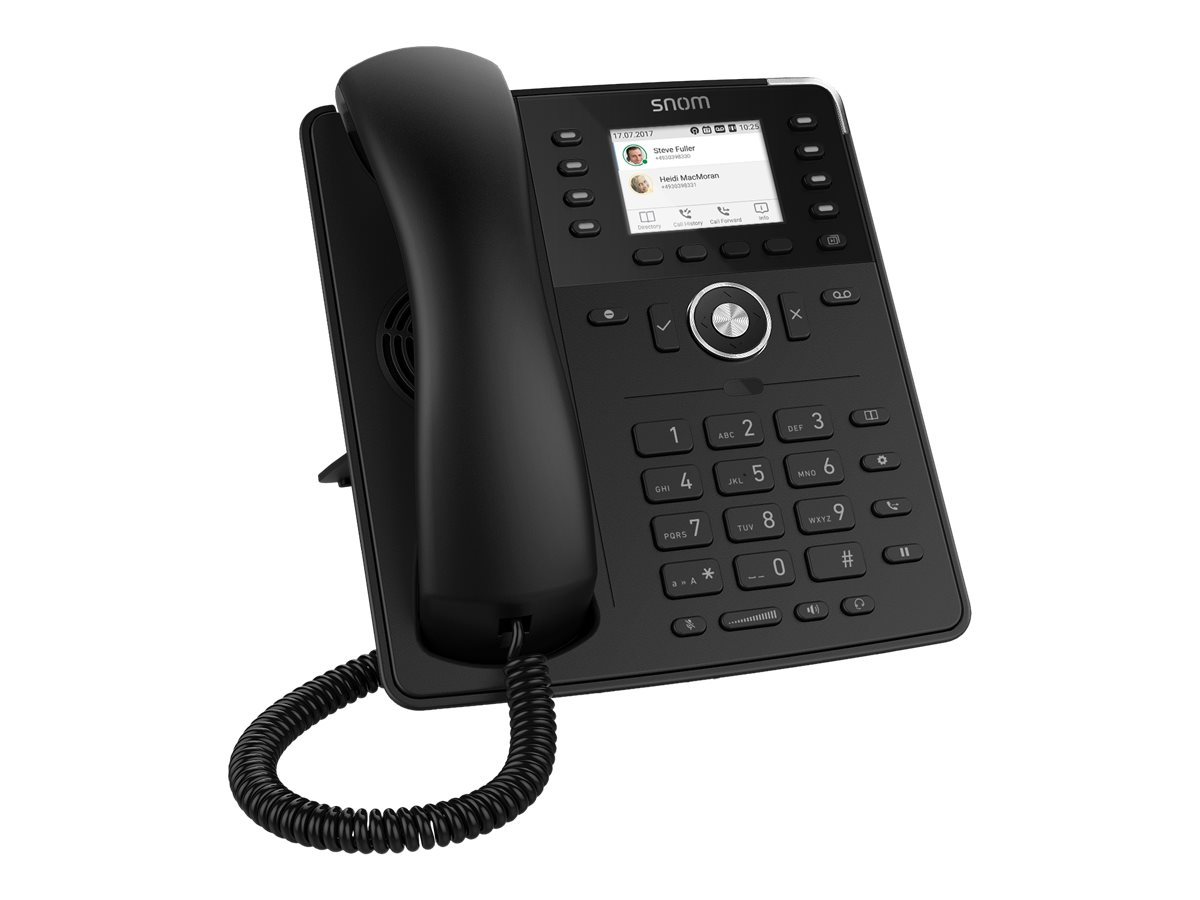 snom D735 - VoIP-telefon - 3-vejs opkaldskapacitet - SIP, RTCP - 12 linier - sort