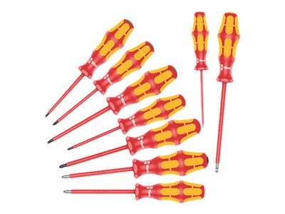 WERA skruetrækkersæt VDE 160i/162i/167i/9 Skruetrækkersæt Kraftform Plus 100, 9 dele