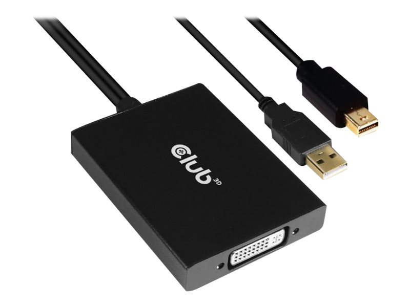 Club 3D - Videoadapter - USB-C, USB Type A (han) til HDMI, HD-15 (VGA) (hun) - 4K30 Hz (3840 x 2160) support (HDMI), 1080p support 60 Hz (VGA), Dobbeltskærmdrift