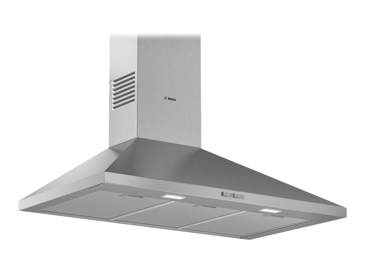 Bosch Serie | 2 DWP96BC50 - Hætte - skorsten - bredde: 90 cm - dybde: 50 cm - udtrækning og recirkulation (-) - med intern motor - rustfrit stål