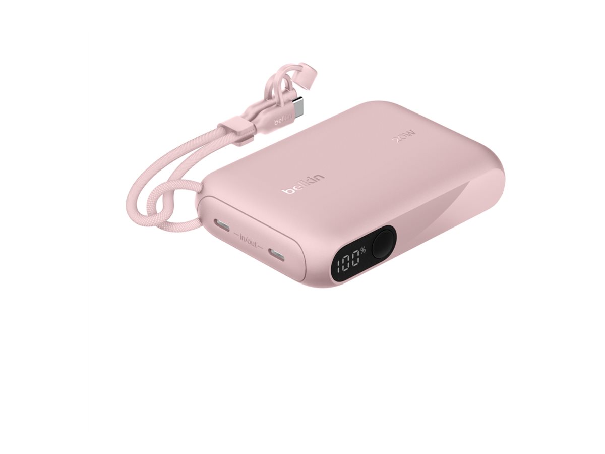 Belkin BoostCharge power bank - with display - 24 pin USB-C - 20 Watt Powerbank - 10000 mAh