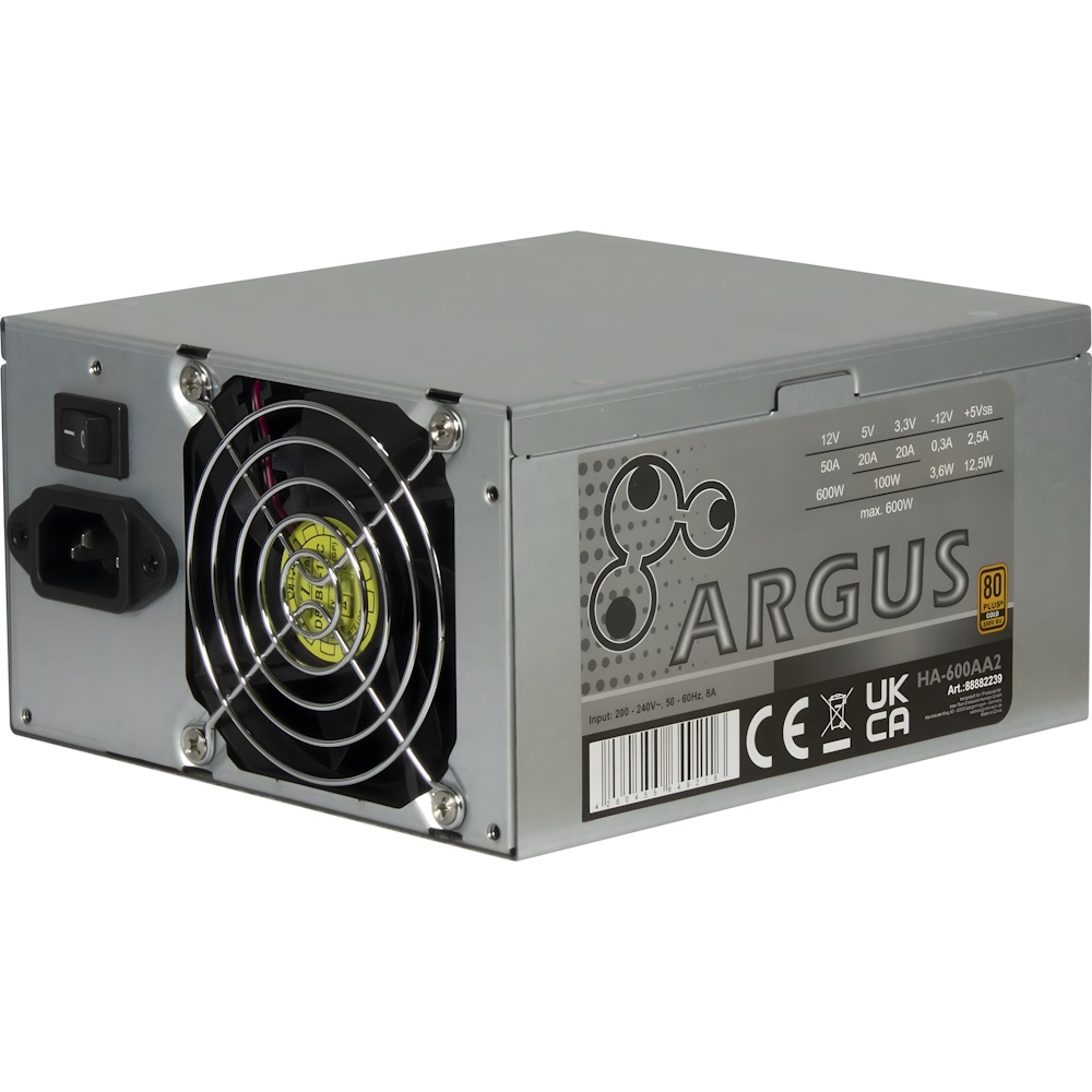 Inter-Tech Argus 600AA2 Strømforsyning 600Watt 80+ Gold