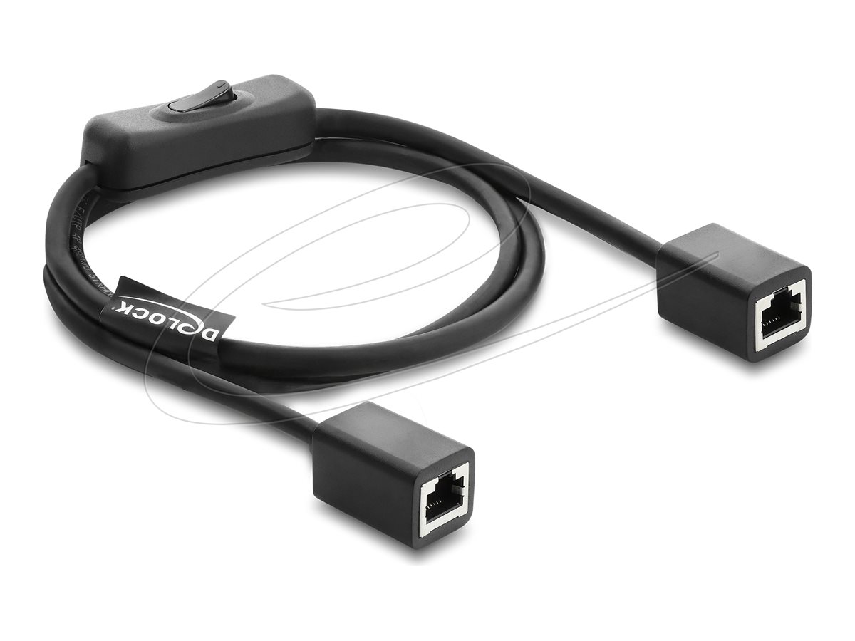 Delock CAT 6 Foldet uskærmet snoet par (F/UTP) Netværkskabel Sort