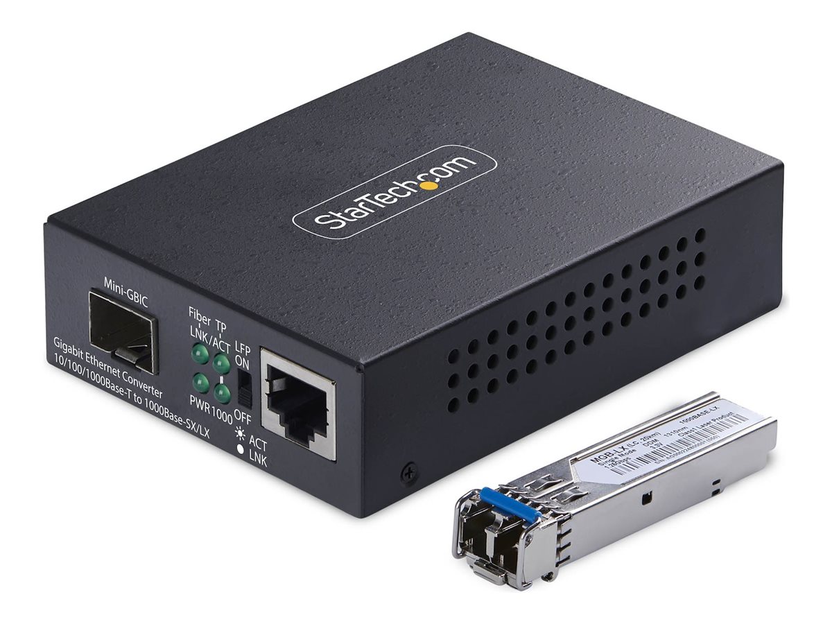 StarTech.com - fibre media converter - 10Mb LAN 100Mb LAN 1GbE - TAA Compliant