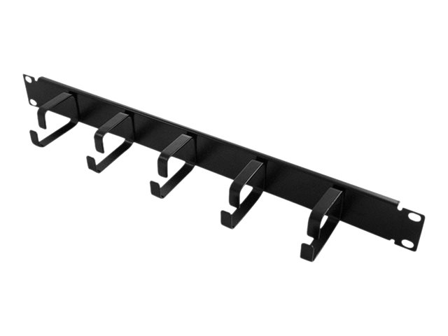 LogiLink 19" cable management bar 1U with 5 fixed metal brackets black