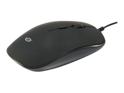 Conceptronic REGAS E4 - mouse - USB - black - Mus - Optisk - 4 knapper - Sort