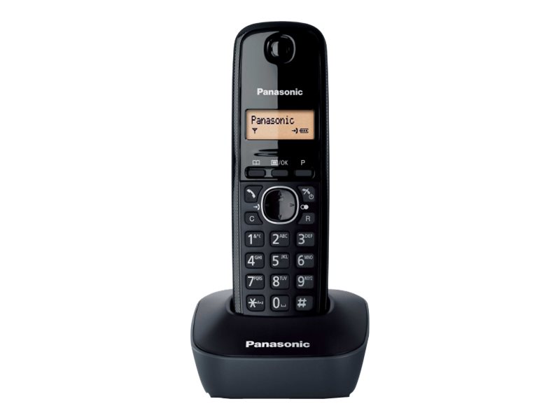 Panasonic KX-TG1611 Trådløs telefon Ingen nummervisning Sort Grå