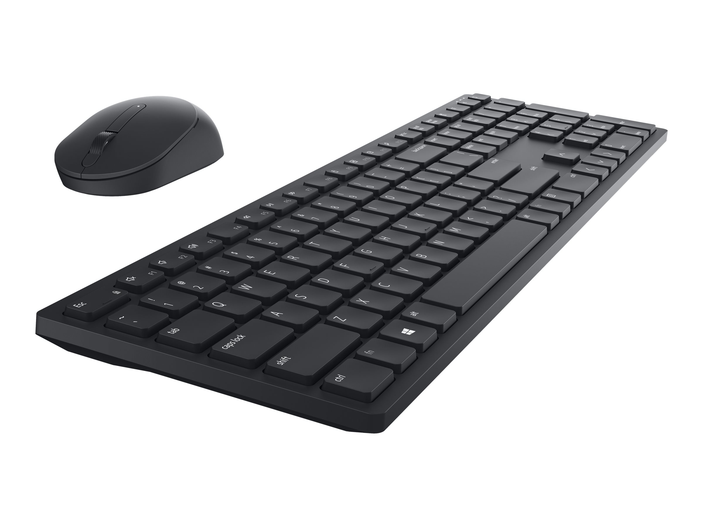 Dell Pro KM5221W - Sæt med mus og tastatur - trådløs - 2.4 GHz - QWERTY - Pan Nordic - sort - med 3 years NBD Advance Exchange - for Latitude 3320, 3520, 7320 Detachable  Vostro 15 3515  XPS 17 9710