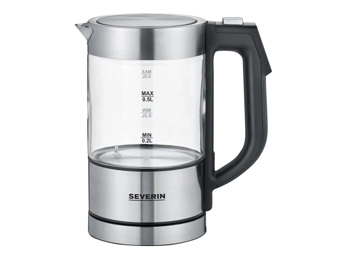 SEVERIN Elkedel WK 3458 - brushed stainless steel/glass - Børstet rustfrit stål/glas - 1100 W