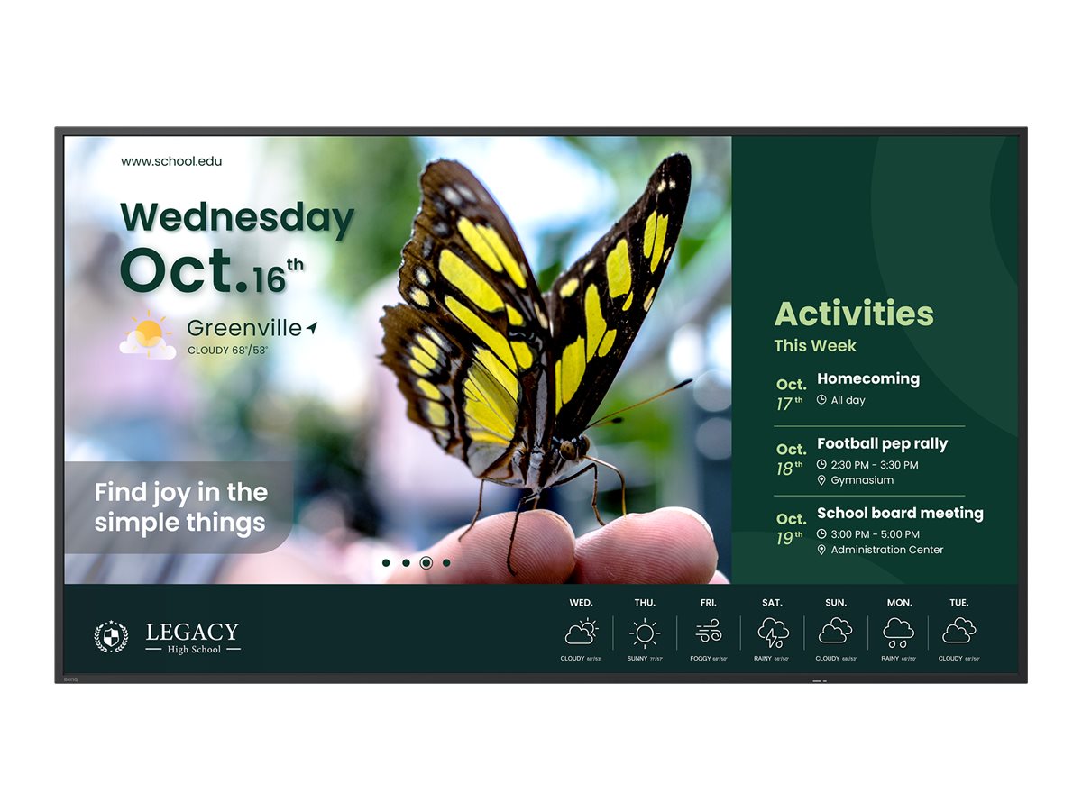 BenQ ST5504 - 55 Diagonal klasse ST04 Series LED-bagbelyst LCD paneldisplay - digital skiltning - Android - 4K UHD (2160p) 3840 x 2160 - Direct LED