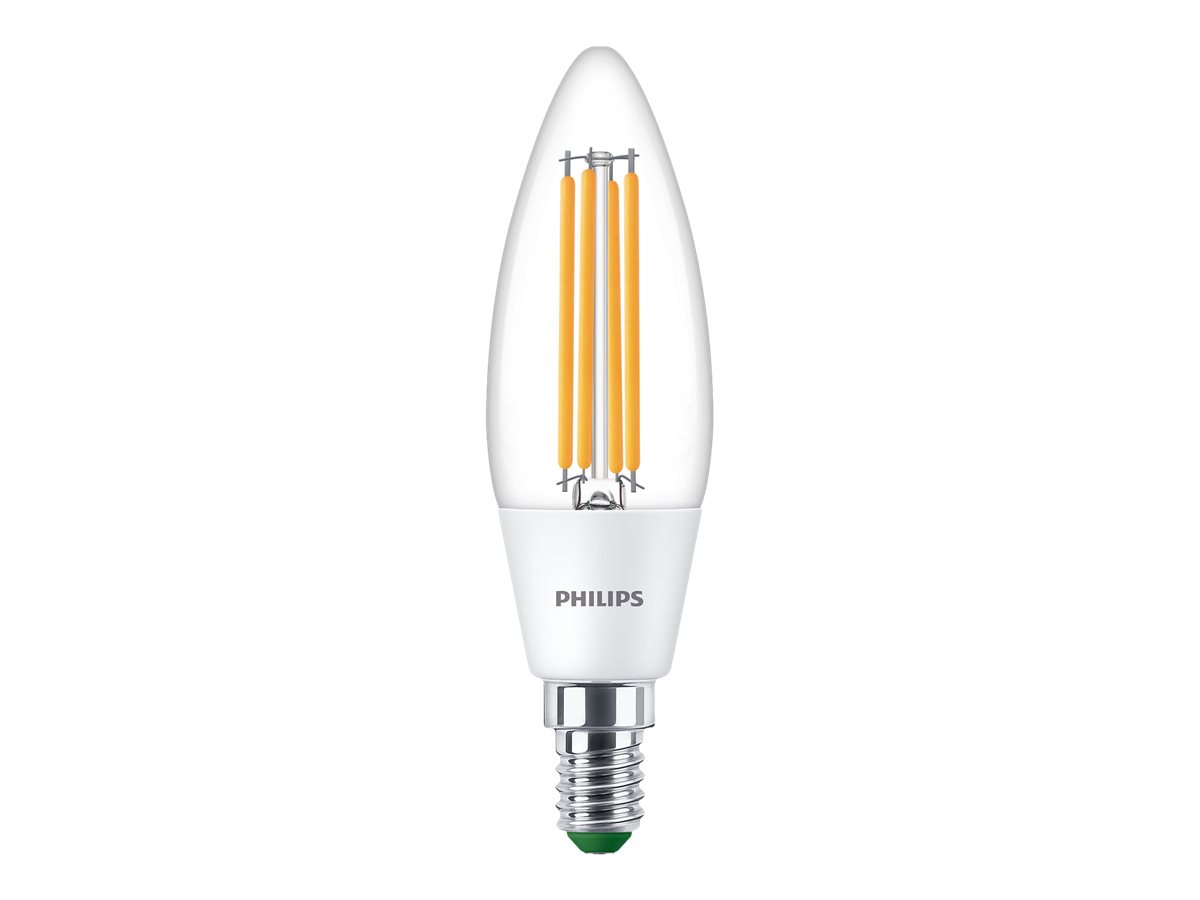 Philips - LED-lyspære - form: B35 - klar finish - E14 - 2.3 W (tilsvarende 40 W) - klasse A - hvidt lys - 3000 K