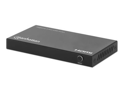 Manhattan 4K@60Hz 3-port HDMI-switch 18 Gbps – automatisk/manuel, IR-fjernbetjening, sort