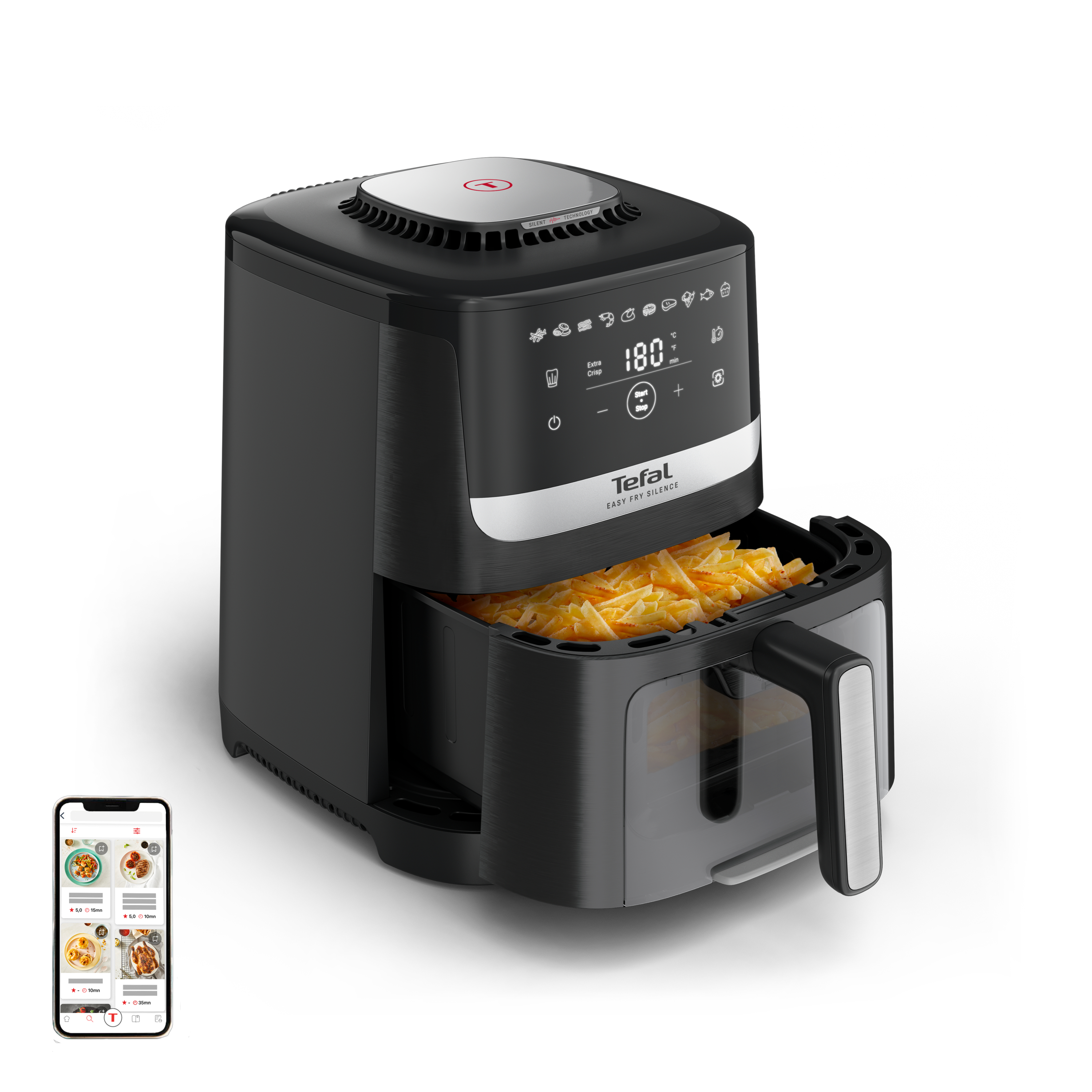 Tefal Easy Fry Silence EY5568E0 - hot air fryer - black
