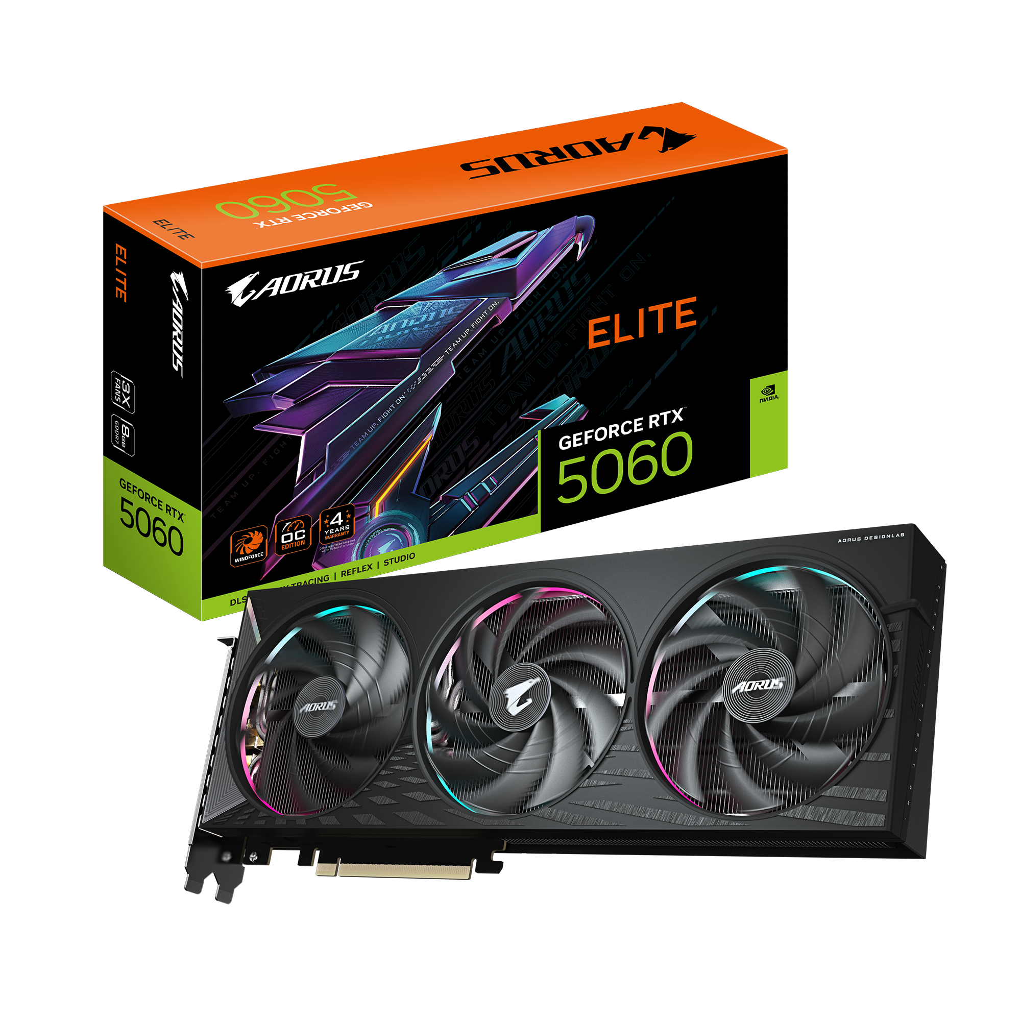 GIGABYTE GeForce RTX 5060 AORUS Elite - 8GB GDDR7 RAM - Grafikkort