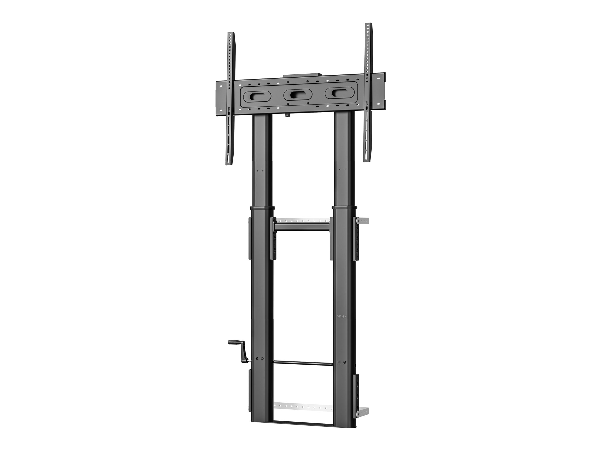 Vision X-Series VFM-F26W stand - height adjustable - for flat panel - 80kg - sandblasted black - Maks 80 kg - Maks størrelse 100"