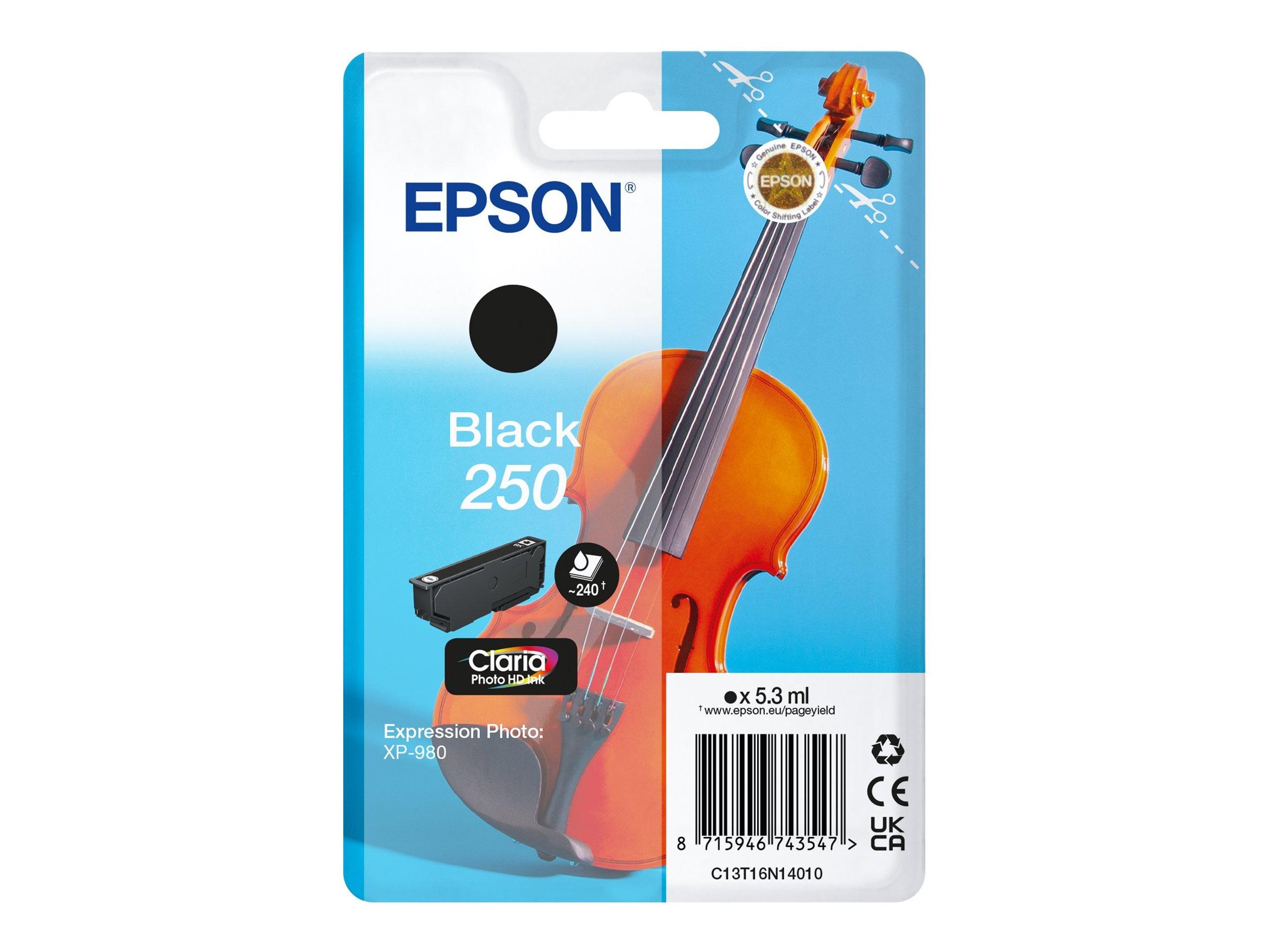 Epson 250 - black - original - ink cartridge