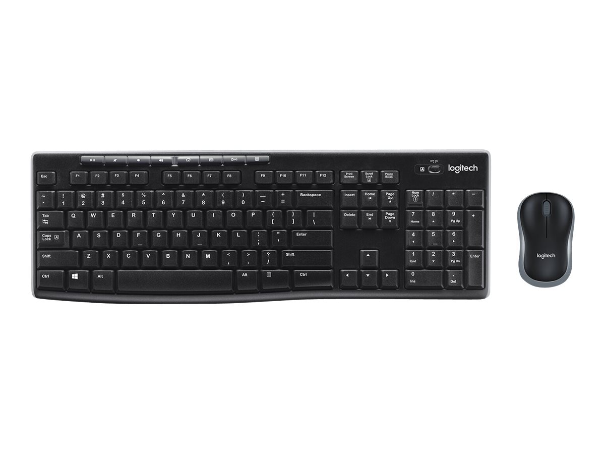 Logitech MK270 Wireless Keyboard and Mouse Combo - US International (Polski) - Tastatur & Mus sæt - Amerikansk engelsk - Sort