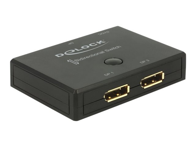 Delock Displayport 2 - 1 Switch bidirectional 4K 60 Hz - Videoswitch - 2 x DisplayPort - desktop