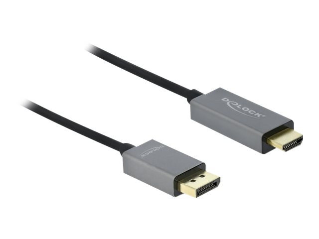 Delock Videoadapterkabel 1m Sort Grå