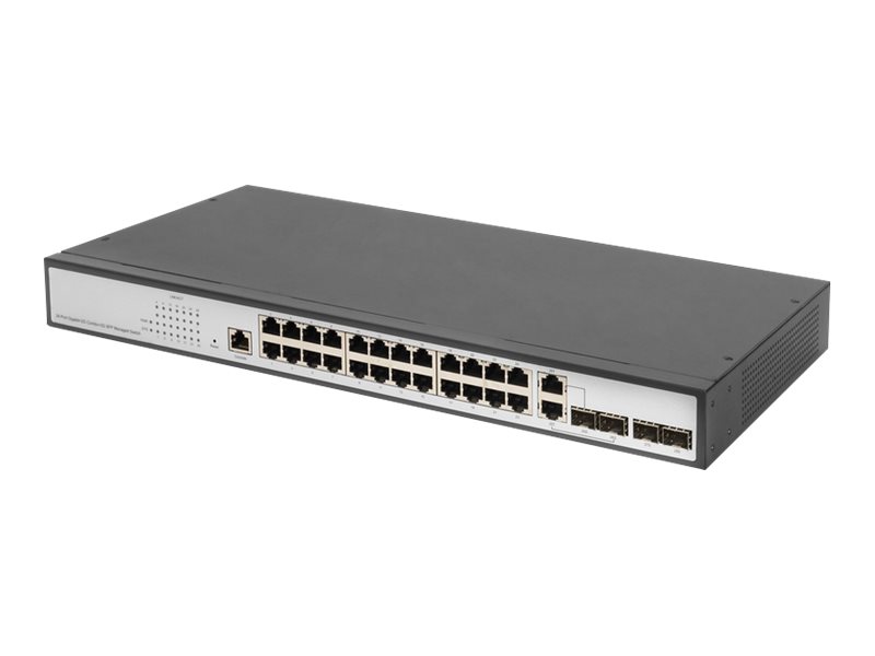 Digitus Dn-80221-3 Netværksswitch Administreret L2 Gigabit Ethernet (10/100/1000) Sort, Grå