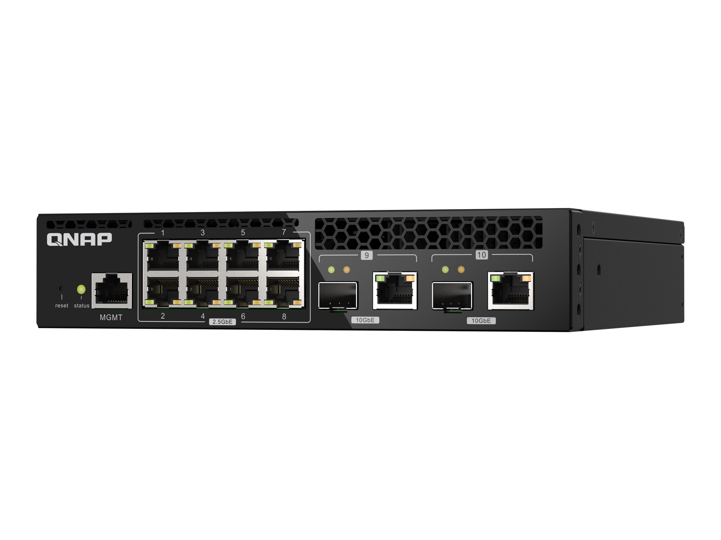 Qnap Qsw-m2108r-2c Netværksswitch Administreret L2 2.5g Ethernet (100/1000/2500) Strøm Over Ethernet (poe) Sort