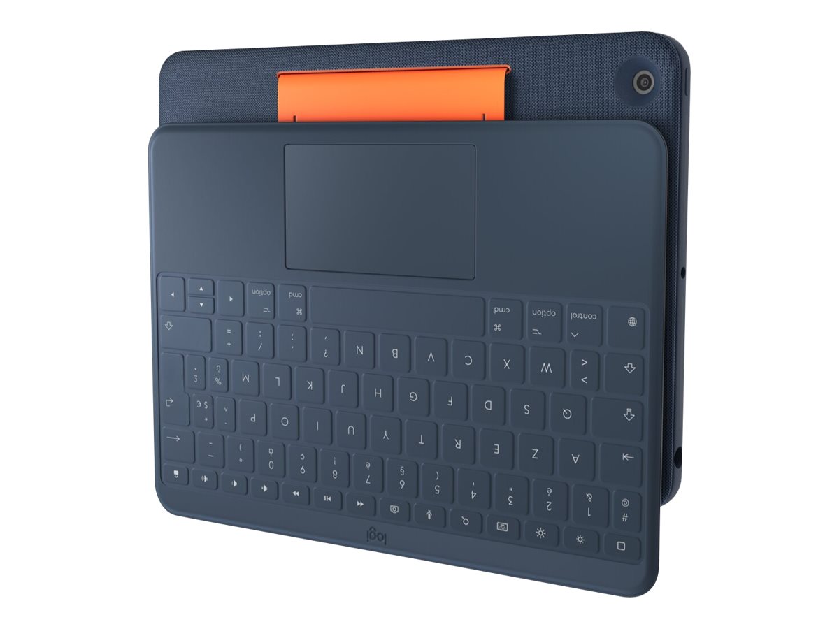 Logitech Rugged Combo 3 Touch for Education - keyboard and folio case - with trackpad - QWERTZ - German - classic blue - Tastatur & Folio sæt - Tysk - Blå