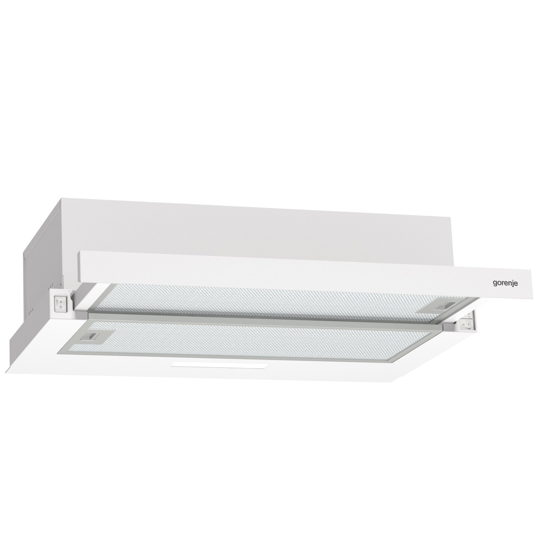 Gorenje Essential TH60E3W - Hætte - teleskopisk - bredde: 60 cm - dybde: 30.6 cm - udtrækning og recirkulation (-) - hvid