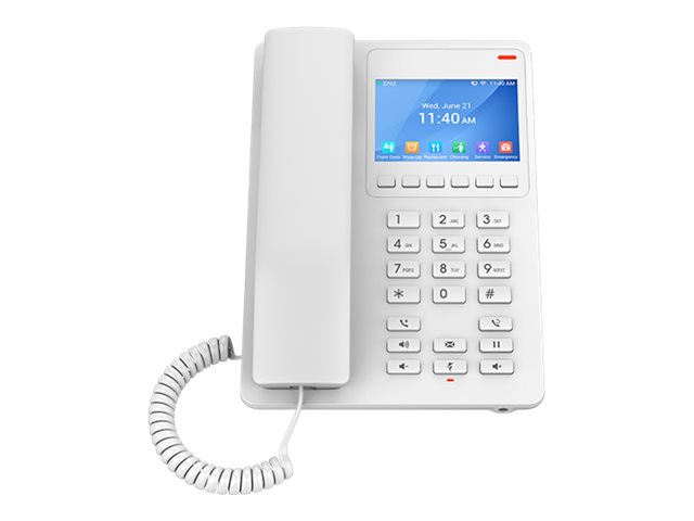 Grandstream GHP Series GHP630W - VoIP-telefon - IEEE 802.11a/b/g/n/ac/ax (Wi-Fi) - 3-vejs opkaldskapacitet - SIP - 2 linier - hvid