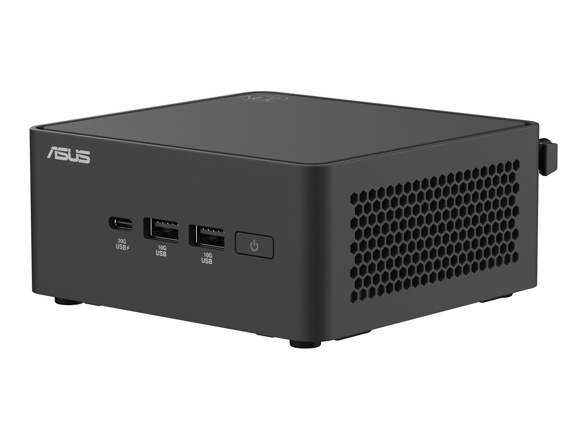 ASUS NUC 15 Pro Tall Kit RNUC15CRHV500002 - Barebone - mini PC 1 x Core Ultra 5 235H / op til 5 GHz - vPro - RAM 0 GB - Arc Graphics 140T - Gigabit Ethernet, 2.5 Gigabit Ethernet, IEEE 802.11ax (Wi-Fi 6), Bluetooth 5.4, IEEE 802.11be (Wi-Fi 7) - sort