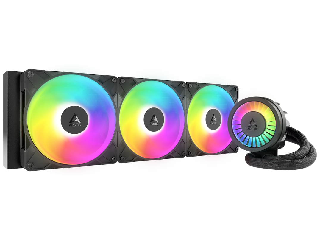 ARCTIC Liquid Freezer III Pro 420 A-RGB - Processors flydende kølesystem - Radiatorstørrelse: 420 mm - (for: AM5, AM4, LGA1700, LGA1851) - copper base with skiving fins - 140 mm - sort