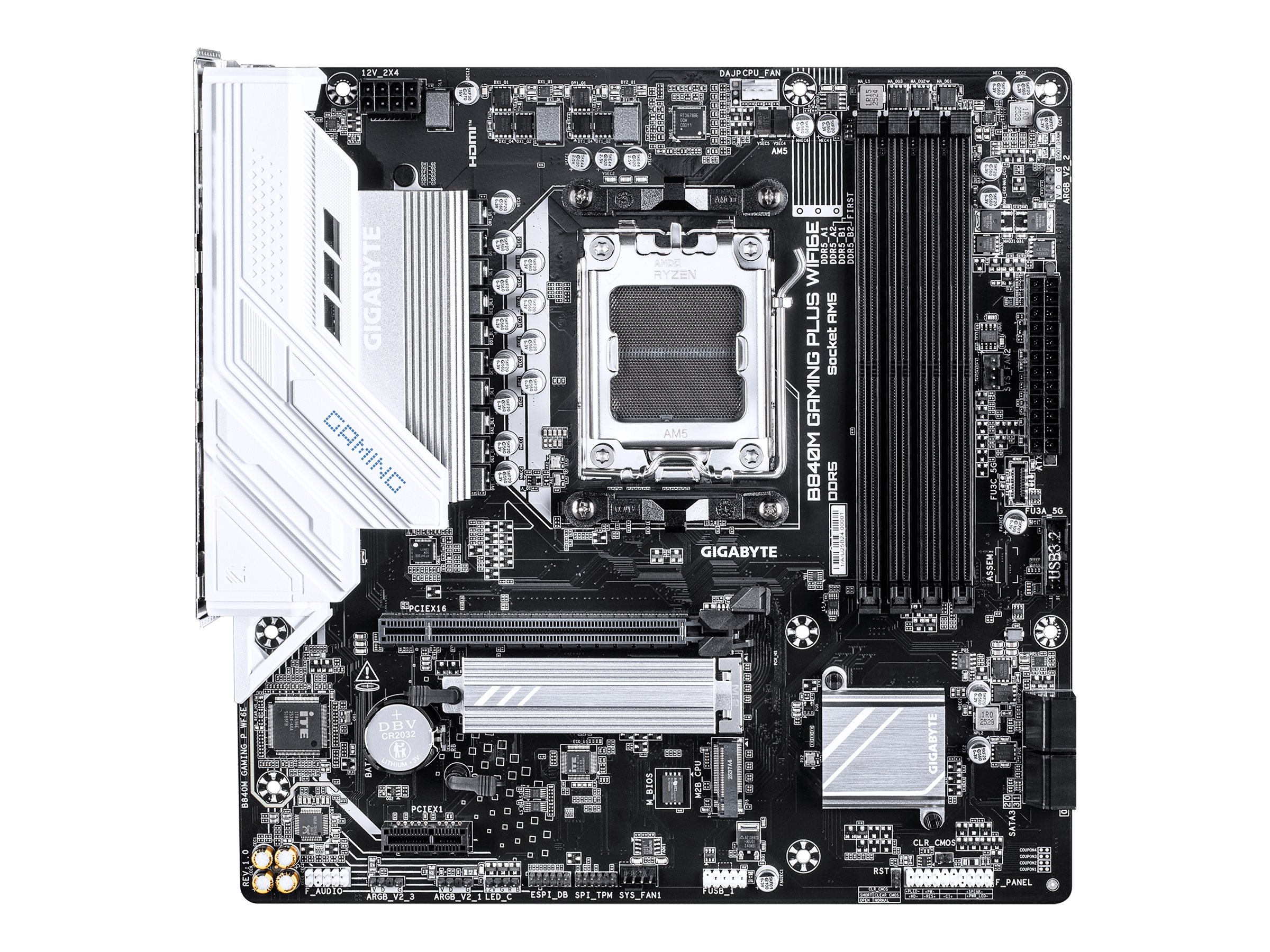 Gigabyte B840M Gaming Plus WiFi 6E bundkort – AM5, DDR5, M.2 PCIe 4.0
