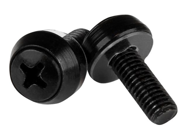 StarTech.com M5 x 12mm - Screws - 50 Pack, Black - M5 Mounting Screws for Server Rack & Cabinet (CABSCREWSB) Skruesæt Sort