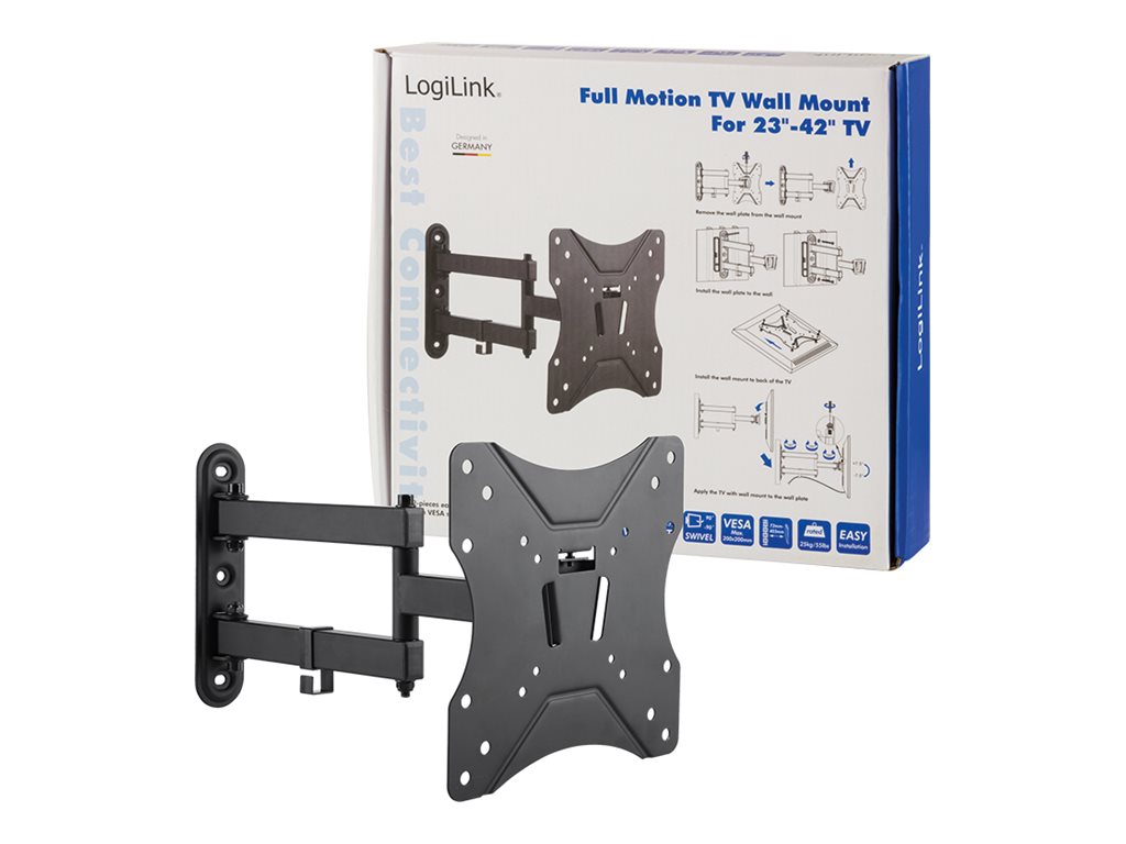 LogiLink TV wall mount 23-42" tilt swivel 25 kg max.