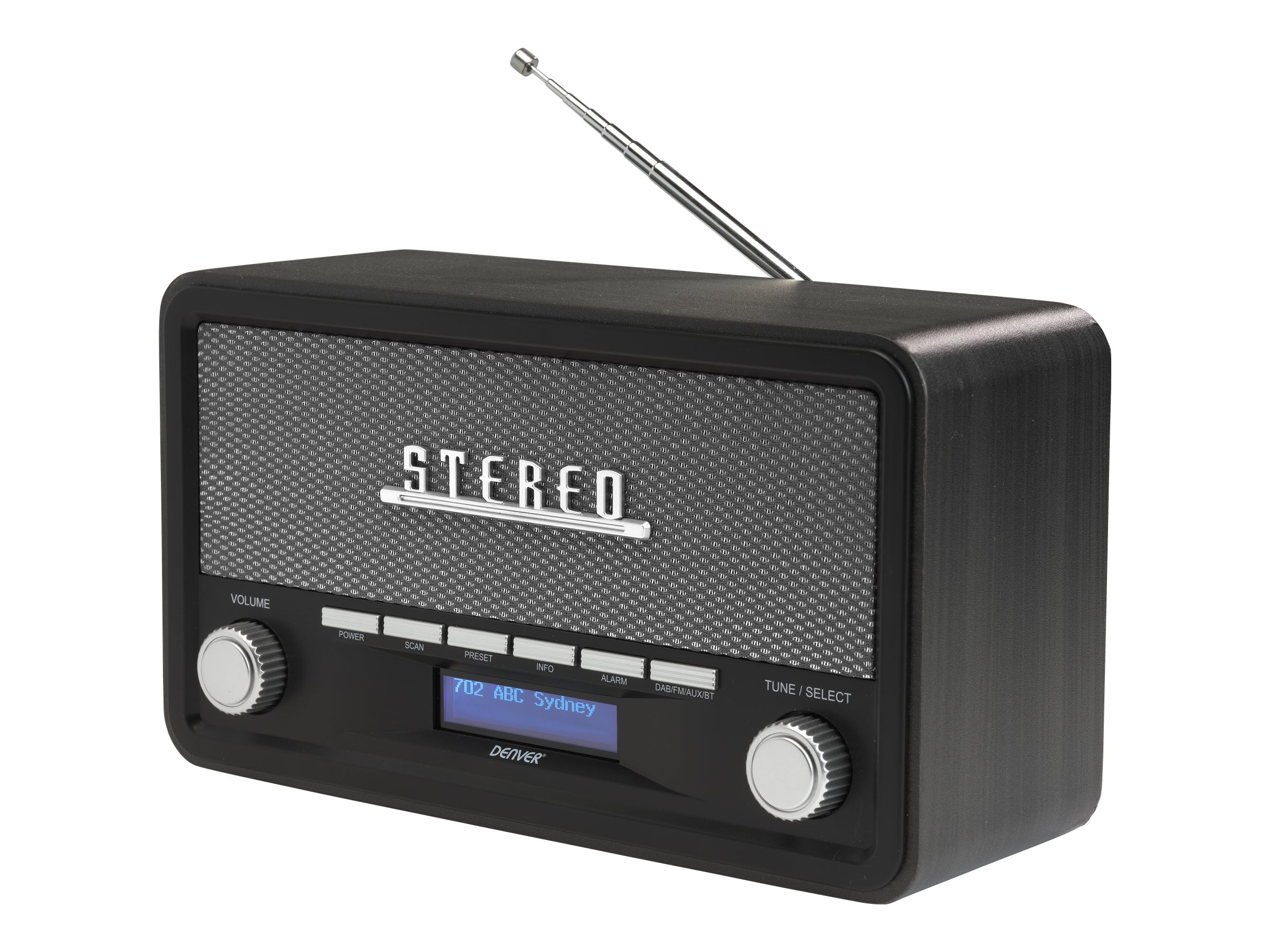 DENVER DAB-18DARKGREY - DAB portable radio - Bluetooth - DAB/DAB+/FM - Stereo - Grå