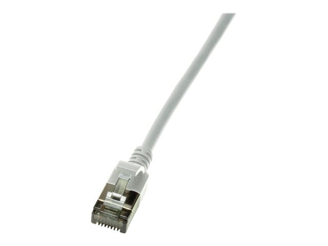 LogiLink SlimLine - Patchkabel - RJ-45 (han) til RJ-45 (han) - 1 m - SSTP, PiMF - CAT 6a - booted, halogenfri, formet, knastfri - grå, RAL 7035
