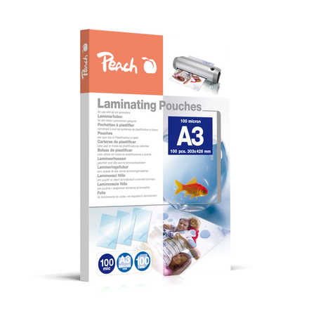 Peach Laminerings poser A3 Plus (303 x 426 mm) Blank