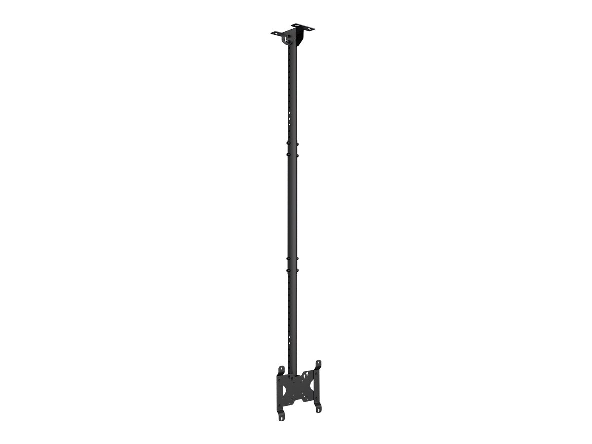 Multibrackets M Public Ceilingmount Small Single - Monteringssæt (loftsplade, vippe loft montering, VESA adapter) - for LCD display - aluminium - sort - skærmstørrelse: 10-32 - loftsmonterbar