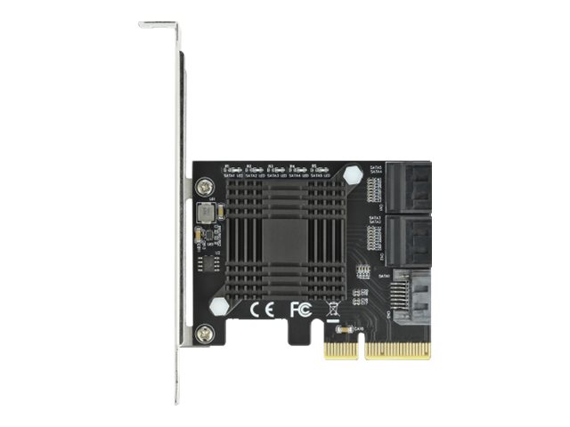 DeLOCK 5 port SATA PCI Express x4 Card - Low Profile Form Factor Lagringskontrol