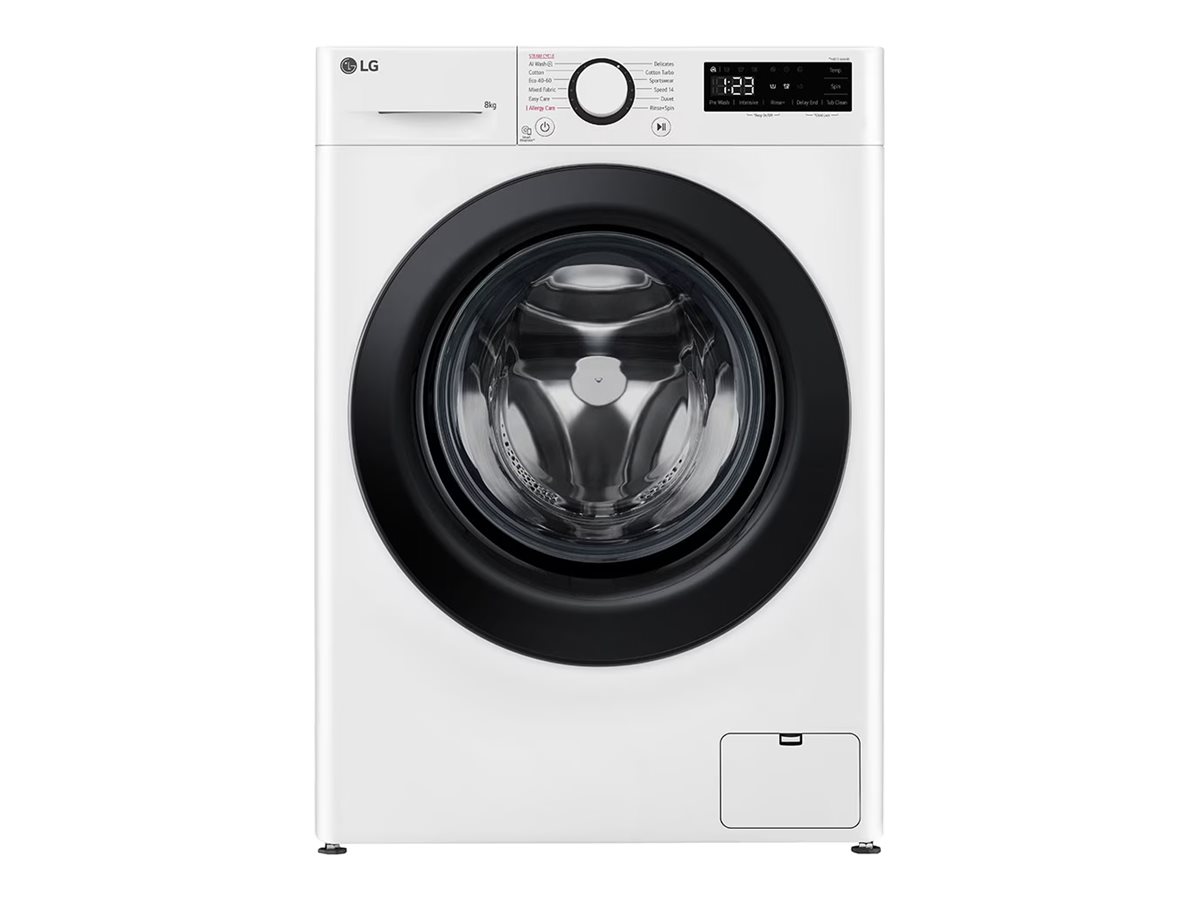 LG Serie R5 F2WR508SWW - Vaskemaskine - bredde: 60 cm - dybde: 53.5 cm - højde: 85 cm - frontbetjening - 8 kg - 1200 rpm - hvid